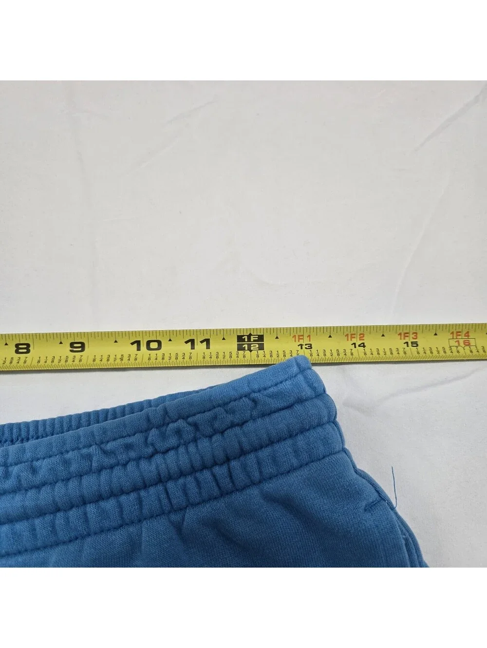Size SMALL Mens Air Jordan Light Blue Fleece Sweat Shorts Yellow Jumpman Graphic